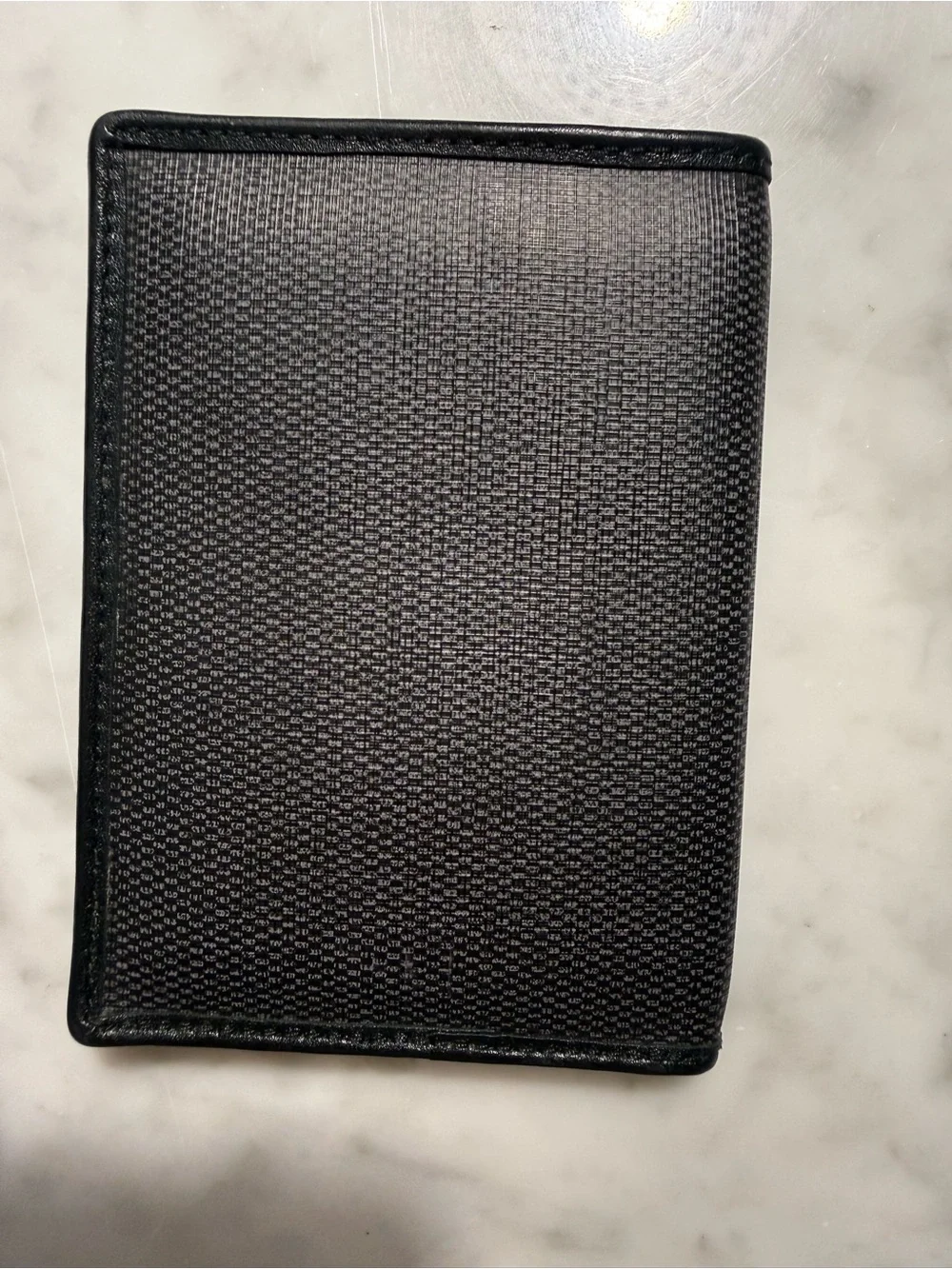 Coach Men's Passport Holder Wallet in Brown and Blue Stripe